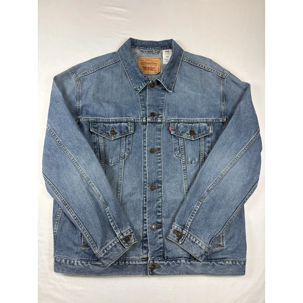 Levis Standard Trucker Blue Jean Denim Jacket 70507 Men XXL